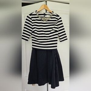 Eliza J Navy pleated skirt and top  size 2